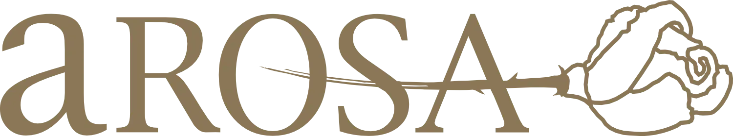 Logo A-ROSA con design tipografico.