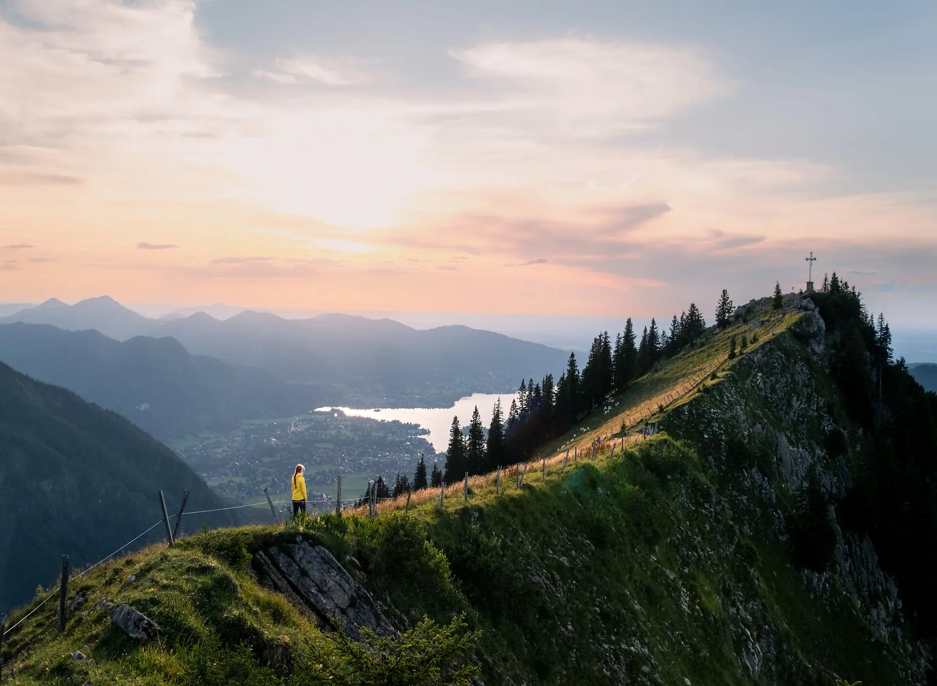 Vista sulle montagne del lago Tegernsee 